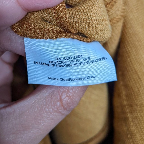 TORY BURCH • Yellow Spice Beverly Wool Blend Knit Pencil Skirt Sz Small - Picture 7 of 8